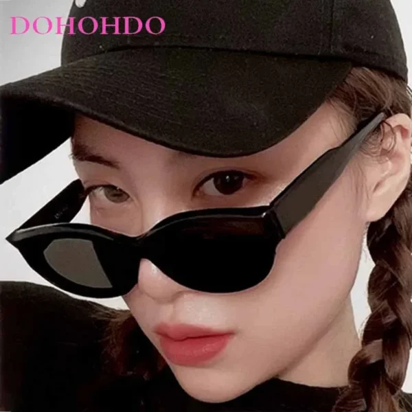Retro Small Frame Cat Eye Women Sunglasses Trendy Brand Designer Classic Men Sunglass Outdoor Travel Eyewear Lentes Mujer UV400 - Image 2