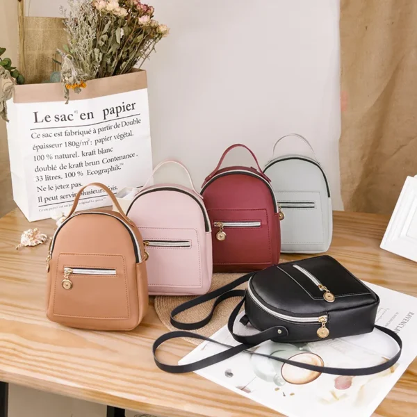 2025 NEW Women Backpack Mini Soft Touch Leather Small backpack Female Fashion Ladies Bagpack Satchel Shoulder Bag mochila mujer - Image 2