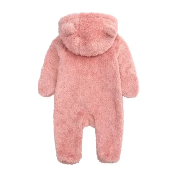 Newborn Baby Boys Girls Hooded Jumpsuits Fall Winter Casual Long Sleeve Zip Up Hoodies Rompers Toddlers Infants Pajamas - Image 4