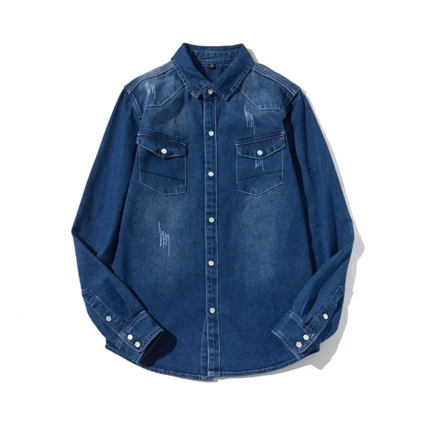 2025 Men's Shirts High Quality Cotton Brand Shirts Men Daily Casual Denim Cardigan Spring Long Sleeve Denim Shirt Jacket Shirts