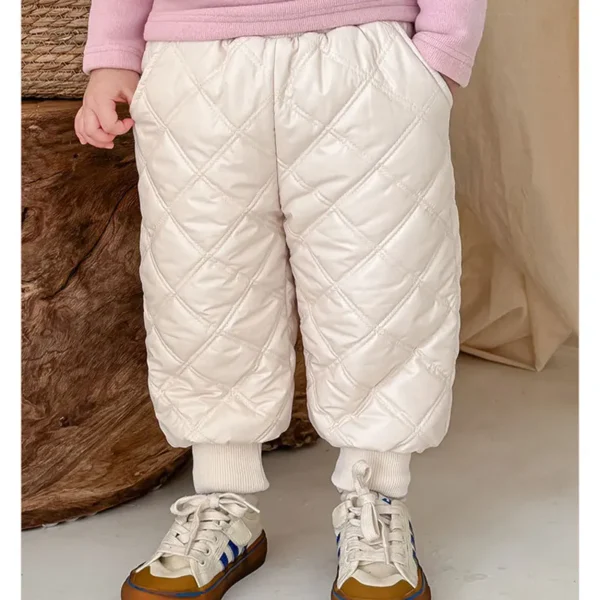 Warm Trousers For Kids Plus Velvet Toddler Sweatpants Boys and Girls Cargo Pant - Image 3