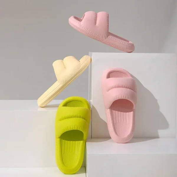 Summer Soft Shoes Cloud Slippers Indoor Mute Bathroom Anti-slip Slide Eva Beach Flip Flops Men Ladies Leisure Sandals - Image 4