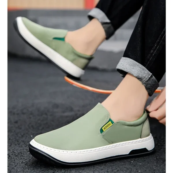 2025 New Men's Sneakers Summer Ice Silk Breathable Comfortable Canvas Shoes Fashion Designer Men's Slip-on Non-slip Casual Shoes - Image 6