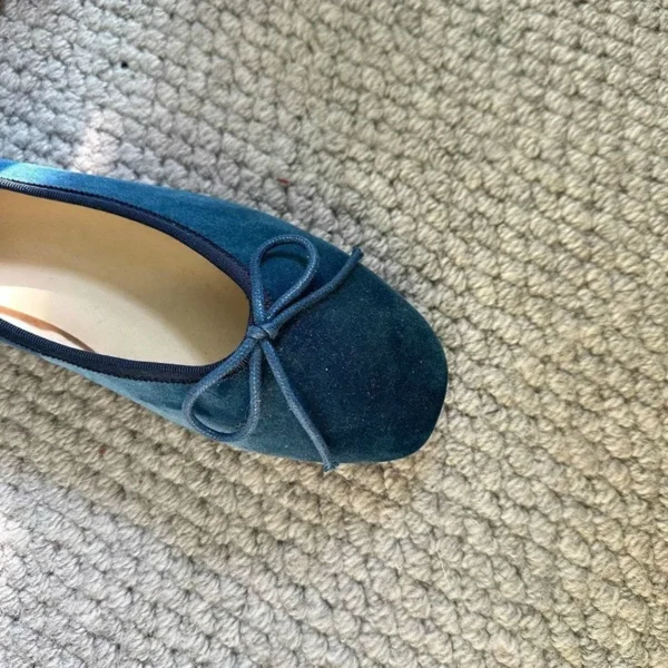 Ballerinas Woman 2025 Shallow Mouth Female Shoes Bow-Knot Ballet New Retro Dress Summer Grandma Butterfly Flat Butterfly-knot - Image 3