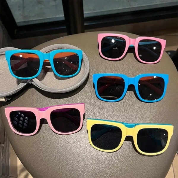 Outdoor Kids Sunglasses Trendy Square Frame - Image 2