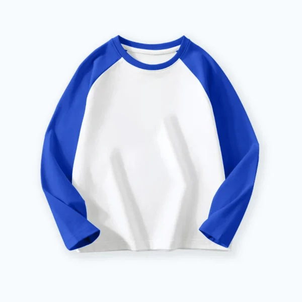 Fashion Cotton Boys Girls T-Shirt Patchwork Long Sleeve Kids Cothes Autumn T Shirt Tops