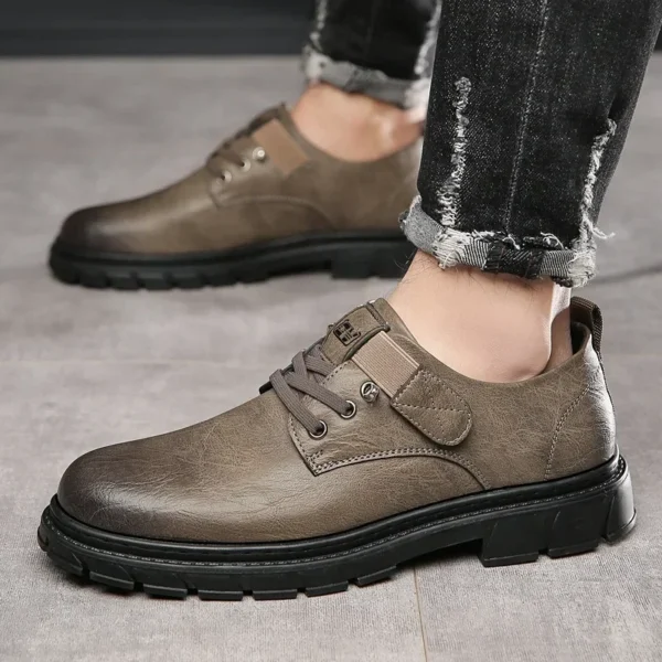 Men Genuine Leather Casual Shoes Luxury Brand Soft Mens Sneakers Breathable Moccasins Mens Walking Driving Shoes Zapatos Hombre - Image 3