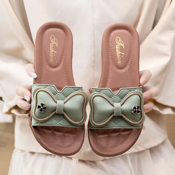 2025New Style Sandals Elegant Non-Slip Casual Flat Slippers for Women Summer Outdoor Beach Shoes Fashion One-Word Slippers - Image 6