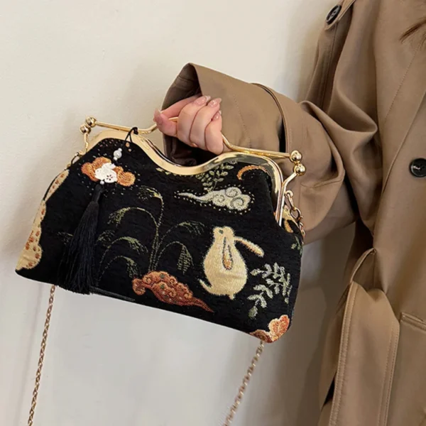 Luxury Evening Vintage Fringe Clutch Bag Women Bride Wedding Clutch Purse Chain Shoulder Crossbody Bags Party Fashion Handbag