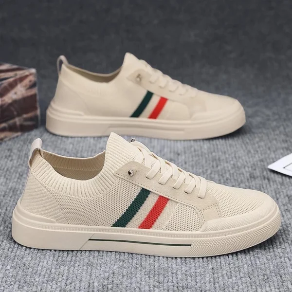 Luxury Mens Mesh Board Shoes Breathable Soft Soled Casual Sports Running Shoes Youth Trend Sneakers Slip-on Canvas Shoes - Image 2
