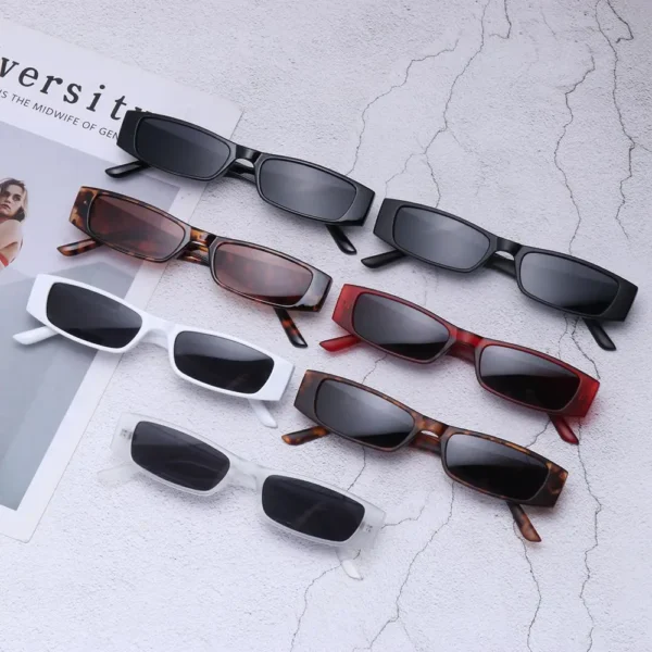 Square Sunglasses Women's Fashion Retro Small Frame Rectangle Sun Glasses Vintage Trending UV400 Shades Travel Cycling Eyewear - Image 3