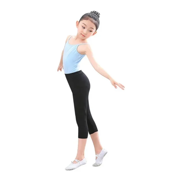 Girls' Athletic Leggings Kids Dance Running Yoga Pants Gym Workout Shorts Children Fitness Gymnastics Elastic Waist Pants - Image 5