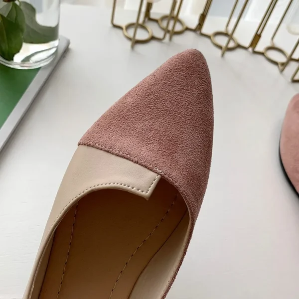 Women Shoes Fashion Splice Color Mule Flats Pointed Toe Ballerina Ballet Flat Slip on Shoe Zapatos Mujer Loafers Size 35-41 - Image 6