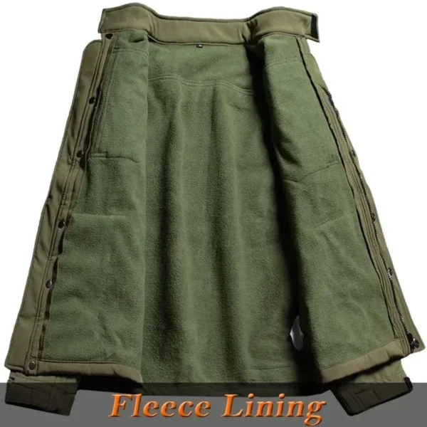 Waterproof Shark Skin Tactical Sets Mens Thicken Fleece New Soft Shell Combat Jackets+windproof Warm Cargo Pant 2 Piece Set - Image 6
