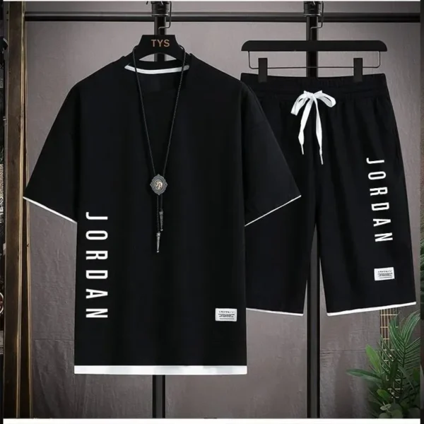 Men's short sleeve T-shirt + shorts 2 sets - Image 4