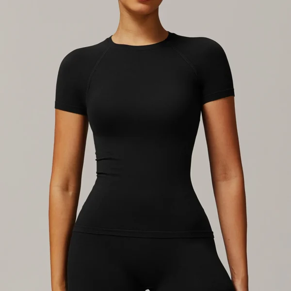 Seamless Women Yoga Top Sexy Sport T Shirts Fitness Clothes Short Sleeve Yoga Shirt Gym Top Running Active Wear Sport Top Femme - Image 6