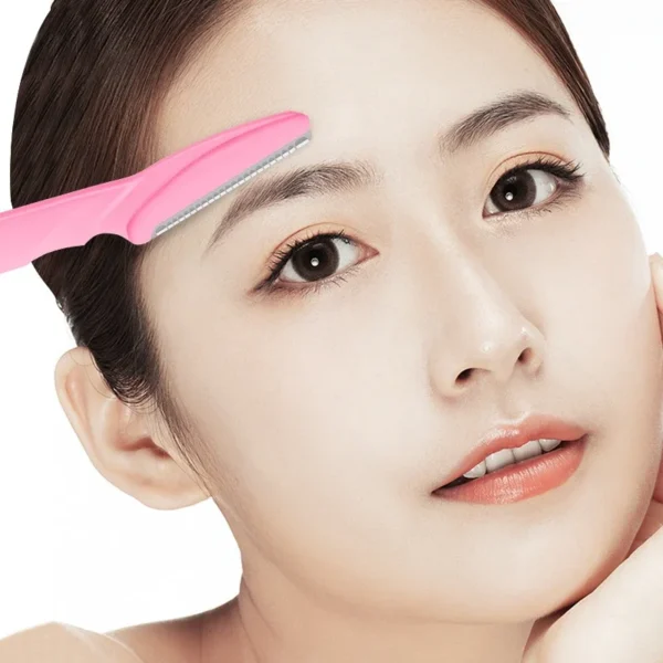 Travel Portable Eyebrow Trimmer Face Razor Face Hair Remover Tools Eyebrow Razor - Image 2