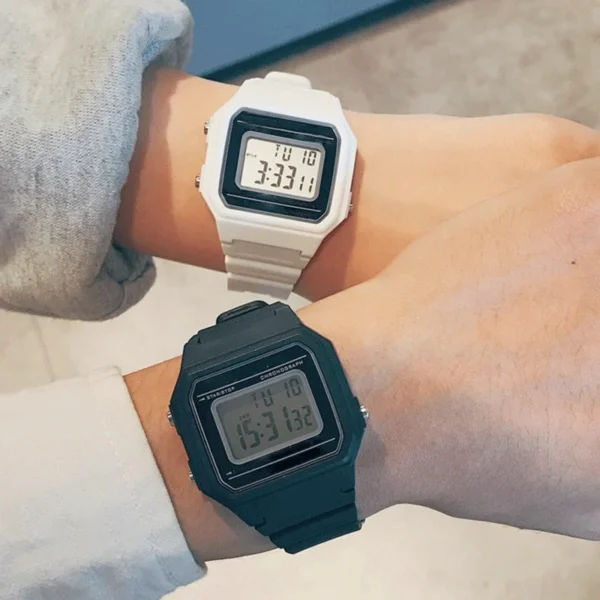 Waterproof F91W Silicone Watch Retro LED Digital Sports Military Watch Electronic Wrist Band Clock Ladies Men Couples - Image 2