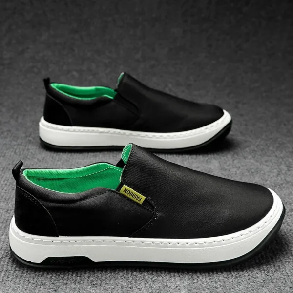 2025 New Men's Sneakers Summer Ice Silk Breathable Comfortable Canvas Shoes Fashion Designer Men's Slip-on Non-slip Casual Shoes - Image 3