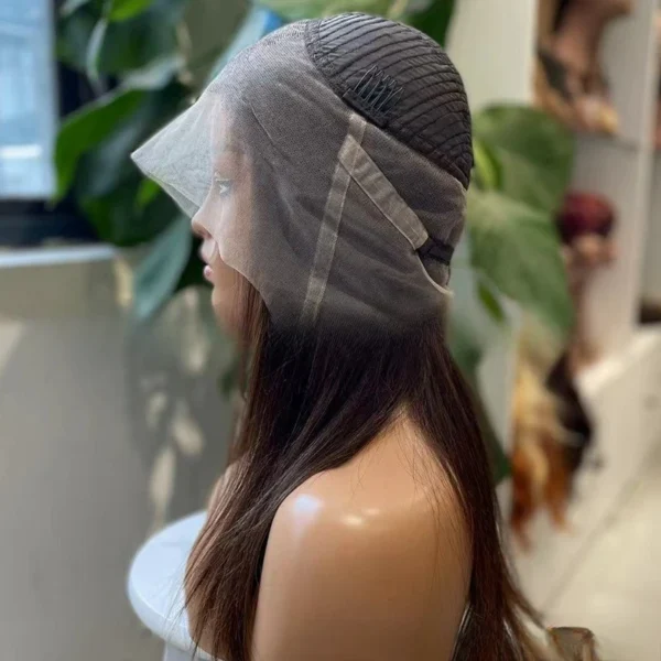 European and American wig 360 lace frontal wig human hair360 female real hair, hood - Image 4