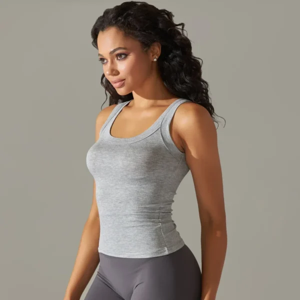 Summer Female Workout Crop Tops Women Gym Fitness Vest Sport Training Shirts Sportswear Vest Active Wear Yoga Top Push Up Vest - Image 3