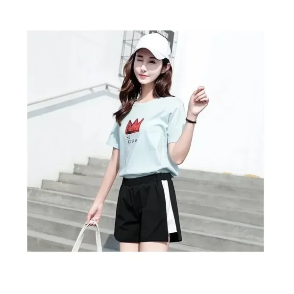Summer Fasion Bottoms Ladies Girl Shorts Streetwear Female Women Fitness Joggers Sports Running Breathable Plus Size Short Pants - Image 2