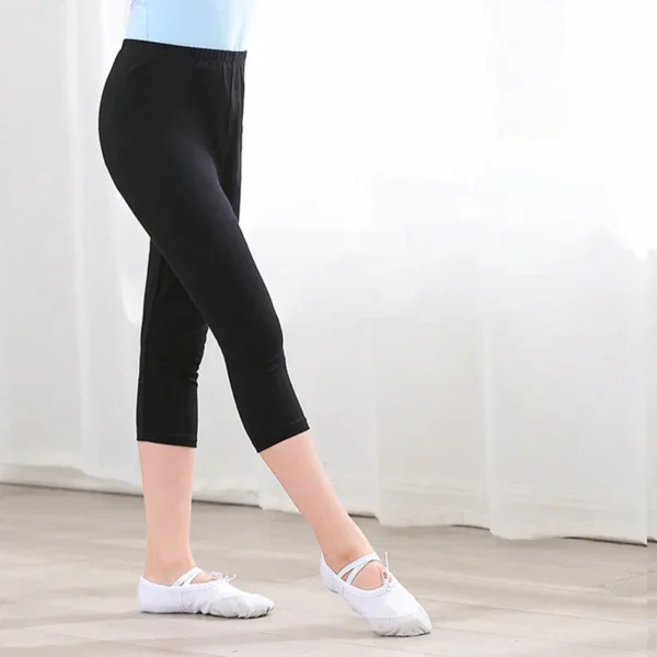 Children Cotton Girls Kid Girls Ballet Dance Shorts Pants Black Fitness Shorts Kids Dance Training Cropped Pants - Image 2