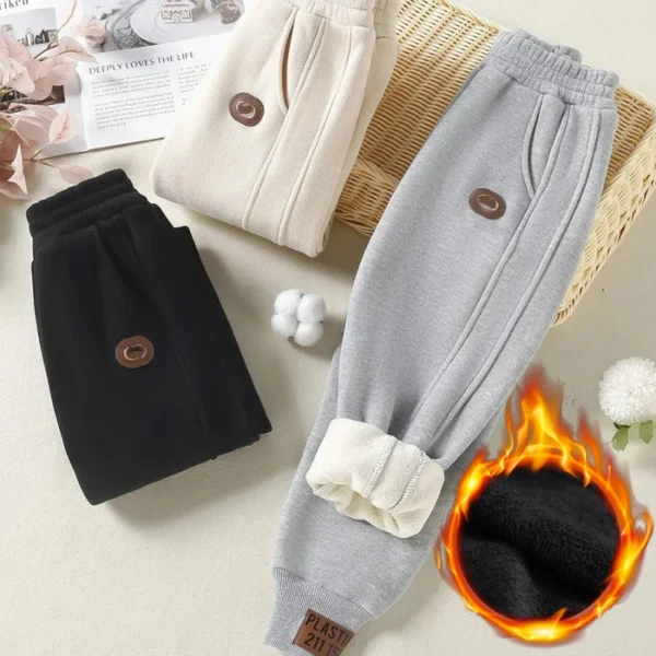 Autumn Winter Kids Teenage Jogger Pant For Children Unisex Casual School Sport Pants Fleece Trousers Loose Sweatpant Boy Clothes - Image 3