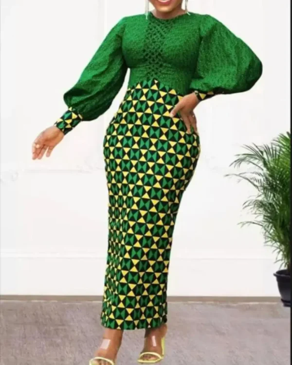 African Dresses for Women 2023 Autumn Dashiki Bodycon African Clothes Maxi Dress Fashion Elegant Ladies African Clothing S-2XL