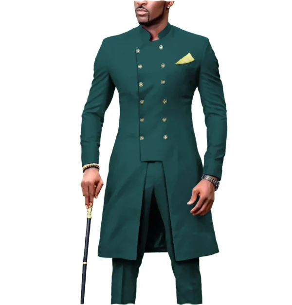 New African Design Men Suits 2 Piece Slim Fit Formal Wedding Groom Tuxedos Colorful Bridegroom Suits Best Man Prom Party Blazer - Image 3