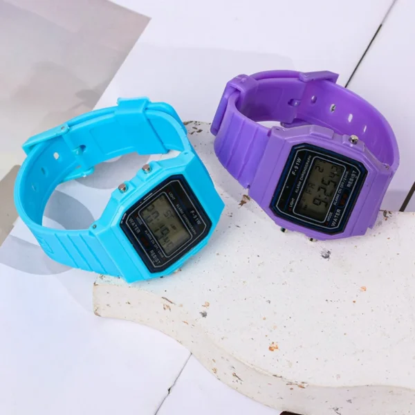 Waterproof F91W Silicone Watch Retro LED Digital Sports Military Watch Electronic Wrist Band Clock Ladies Men Couples - Image 5