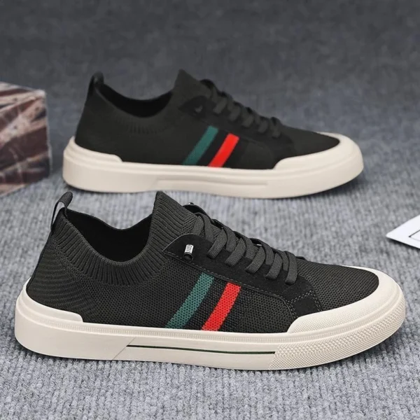 Luxury Mens Mesh Board Shoes Breathable Soft Soled Casual Sports Running Shoes Youth Trend Sneakers Slip-on Canvas Shoes - Image 3