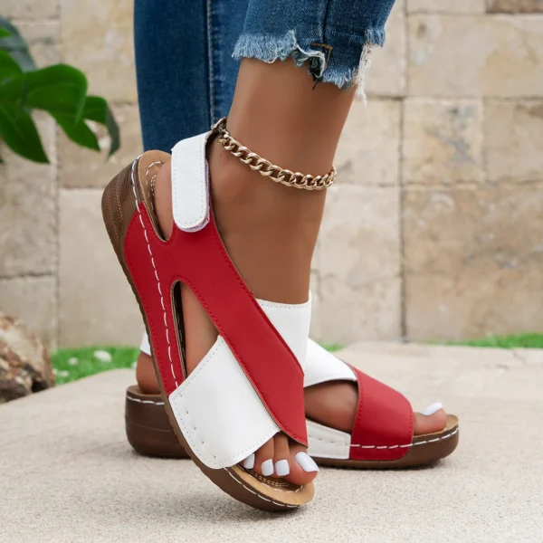 2025 summer new fashion casual muffin with skirt casual open toe beach sandals for women - Image 2