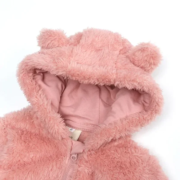 Newborn Baby Boys Girls Hooded Jumpsuits Fall Winter Casual Long Sleeve Zip Up Hoodies Rompers Toddlers Infants Pajamas - Image 5