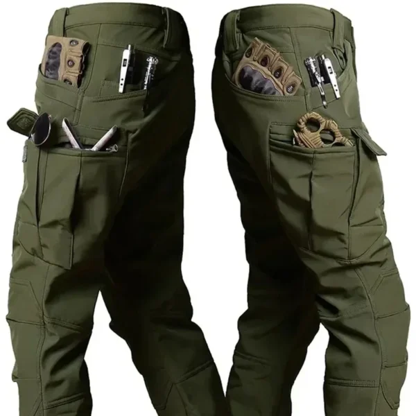 Waterproof Shark Skin Tactical Sets Mens Thicken Fleece New Soft Shell Combat Jackets+windproof Warm Cargo Pant 2 Piece Set - Image 3