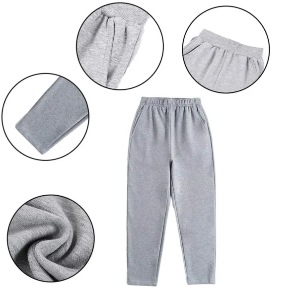 Footed Pants Girl Kids Teen Boys Girls Autumn Winter Sweatpants Unisex Toddler Jogger Trousers Elastic Waist Sport Pants - Image 2
