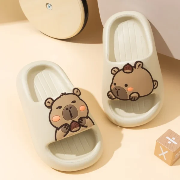 Kids Slippers Summer Boy Slides Shoes New Design Cute Capybara Flip Flops Girls Indoor Thick Sole Beach Shoes Slippers for Girls - Image 6