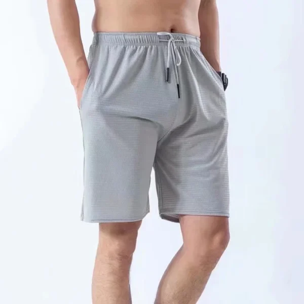 Comfort Men Shorts Sweatpants Casual Loose Fitness Lightweight Mesh Quick-dry Sexy Solid Color Stretch Athletic - Image 4