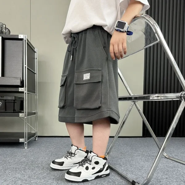 Teens Girls Denim Shorts Summer Thin Style Kids Trendy and Fashionable Curved Knife Pants Children knee-length Mid-length Shorts - Image 5