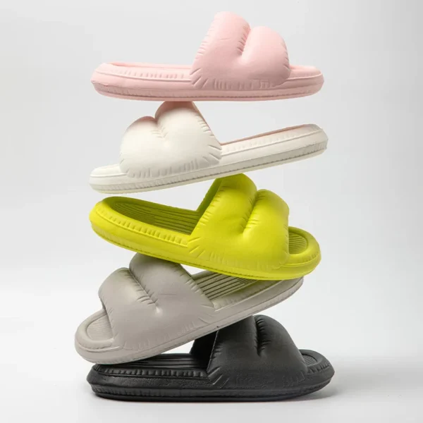 Summer Soft Shoes Cloud Slippers Indoor Mute Bathroom Anti-slip Slide Eva Beach Flip Flops Men Ladies Leisure Sandals - Image 2