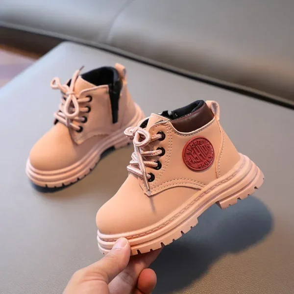 Toddler Leather Comfort Shoes Girls Boys Combat Ankle Boots Little Kid Waterproof Outdoor Chelsea Fall Booties - Image 3