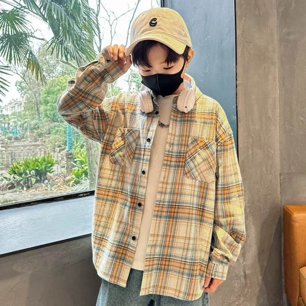 Kids Fashion Classic Plaid Shirt With Pocket for Boy Casual Blouse Teen Child Top New Spring Long Sleeve Baby Boy Clothes Outfit - Image 3
