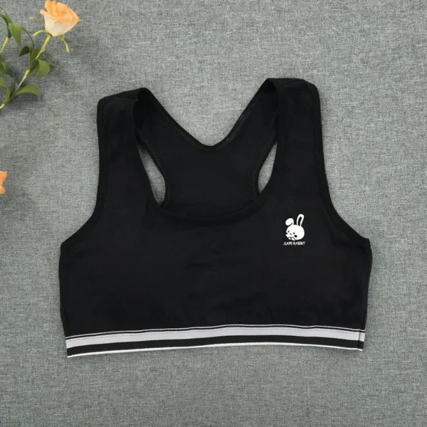 Teenageer Girls Sports Bra Gym Cotton Underwear Training Vest Your Crop Top 8-14 Years Teen Bra - Image 3