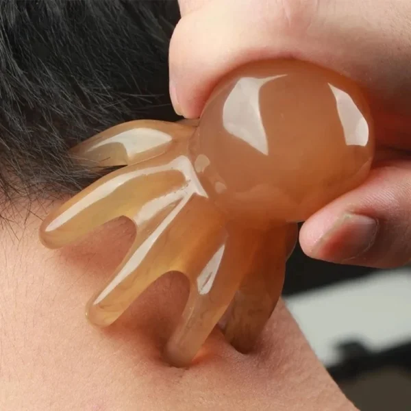 1PC Resin Octopus Gua Sha Tool Meridian Massage Face Body Muscle Relaxation Stress Relief