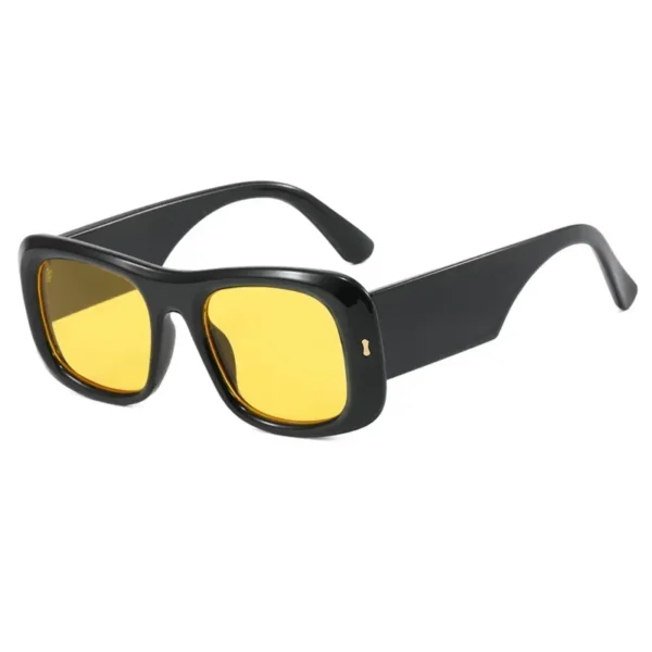 2025 New Rice Nail Large Frame Square Sunglasses Brand Design Luxury Trendy Personality Travel ins Sun Glasses with Metal Hinge