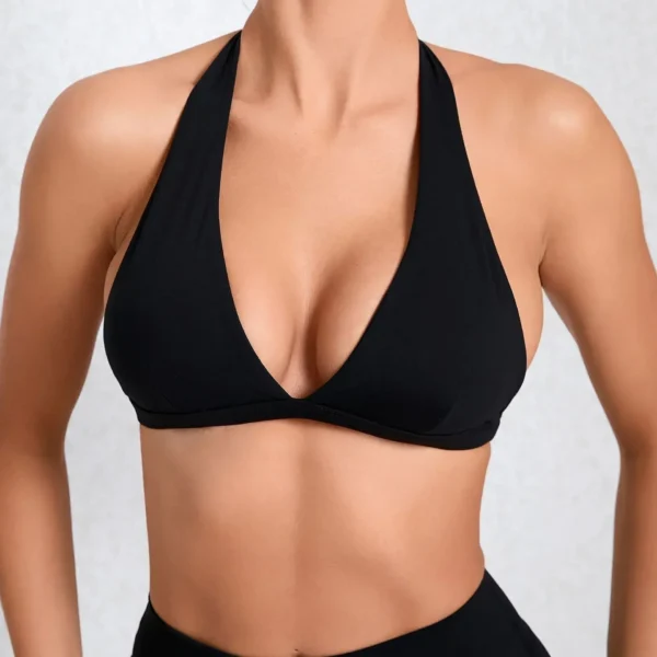 Sexy V-neck Sport Bra Women Underwear Sportswear Halter Backless Top for Fitness Yoga Wear