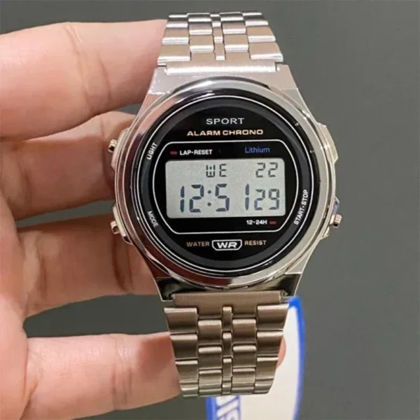 New Fashion Luxury F91W Band Watch Male Waterproof Digital Stainless Steel Sports Round Watches Men Electronic Wrist Watch Clock - Image 3
