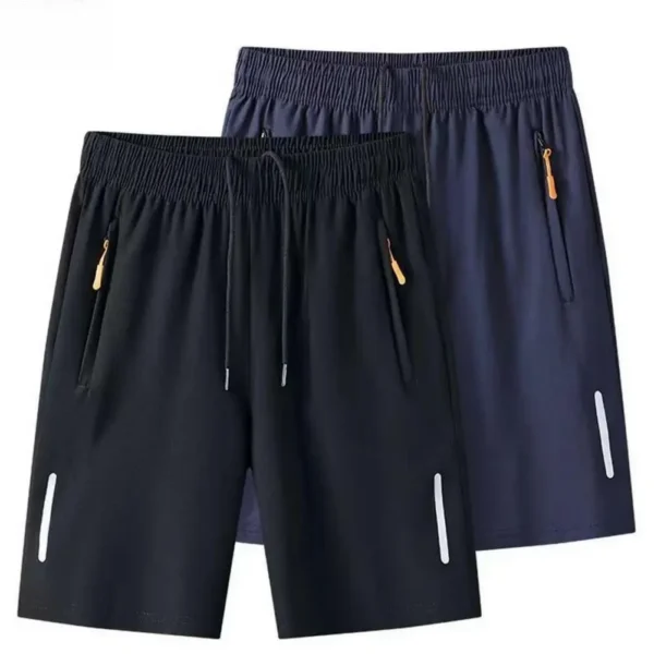 Men's Plus Size Summer Ice Silk Cool Short Pants Fashion Male Thin Loose Quick-dry Shorts Sweatpants Casual Sport Stretch Pants - Image 4