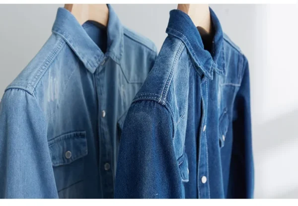 2025 Men's Shirts High Quality Cotton Brand Shirts Men Daily Casual Denim Cardigan Spring Long Sleeve Denim Shirt Jacket Shirts - Image 5