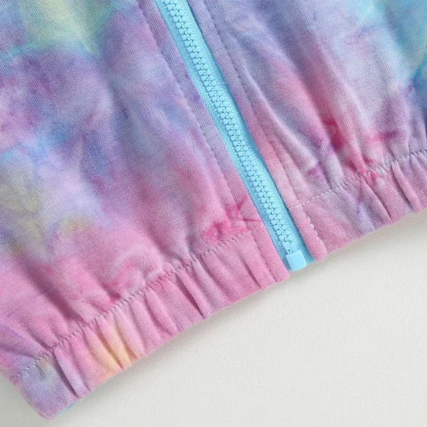 Toddler Baby Girls Zip Up Hoodies Jacket Tie-Dye Print Hooded Long Sleeve Baby Coat Fall Winter Infant Clothes Outerwear - Image 6